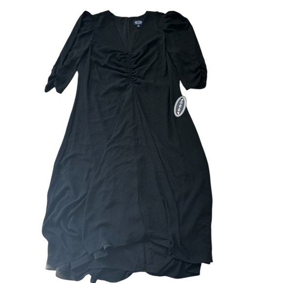 Scoop Midi Dress Womans Plus Size XXL Black Whimsigoth Career Drape - Picture 3 of 8